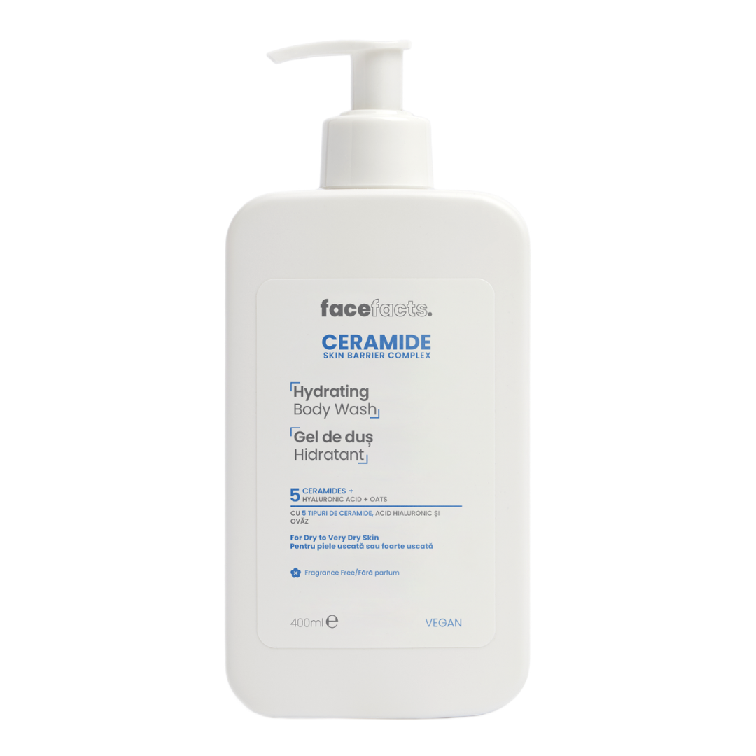 Gel de dus hidratant Ceramide, 400ml, Face Facts