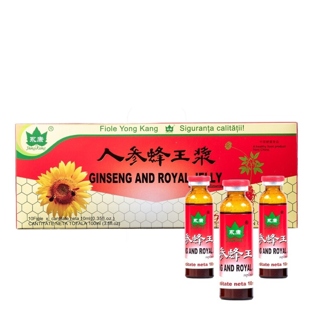 Ginseng si Royal Jelly, 10 fiole, Yongkang International China