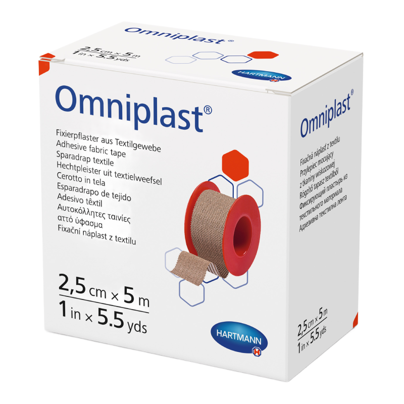 Plasture textil Omniplast, 2.5 cm*5 m, 1 rola, Hartmann