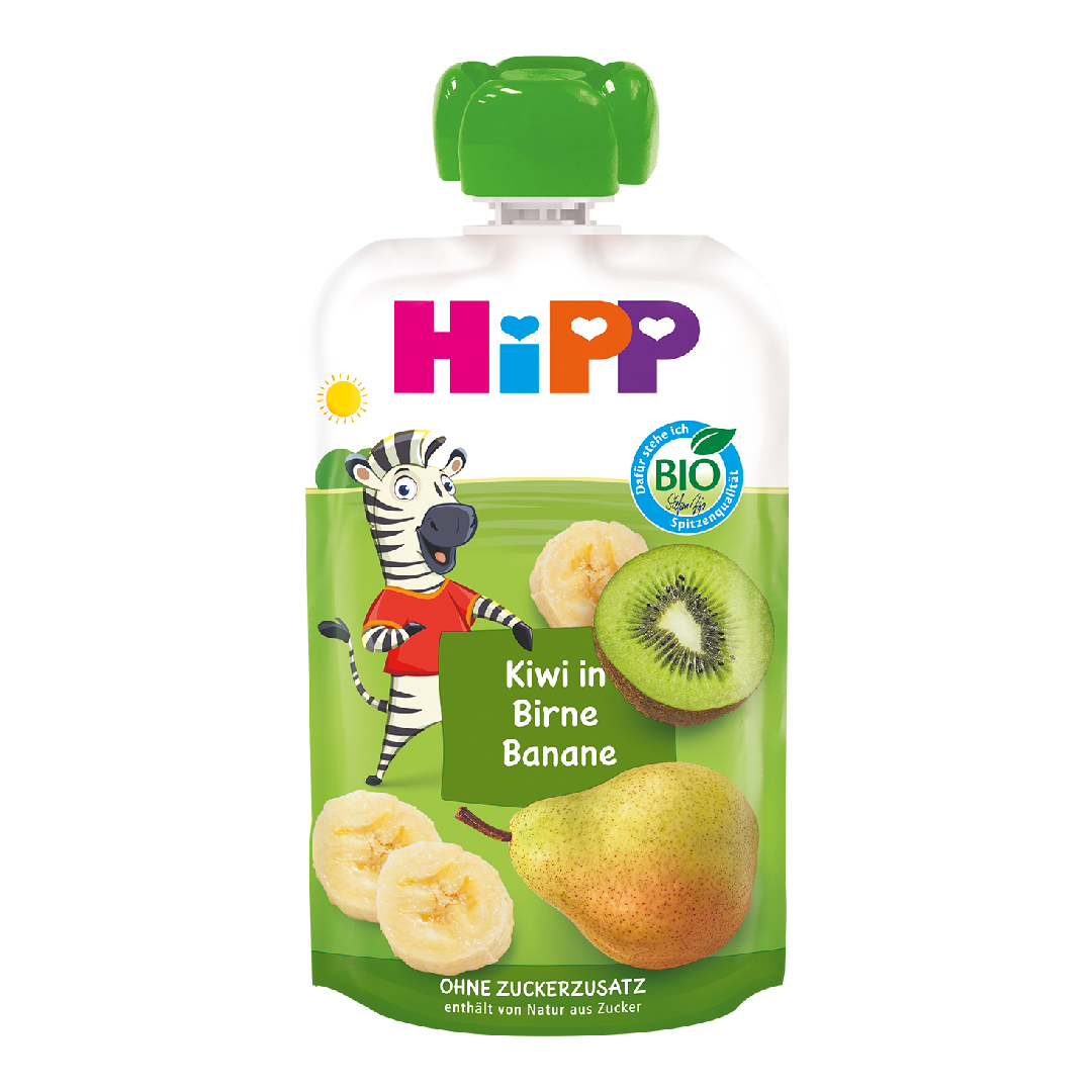 Piure de fructe, para, banana si kiwi, 100g, Hipp