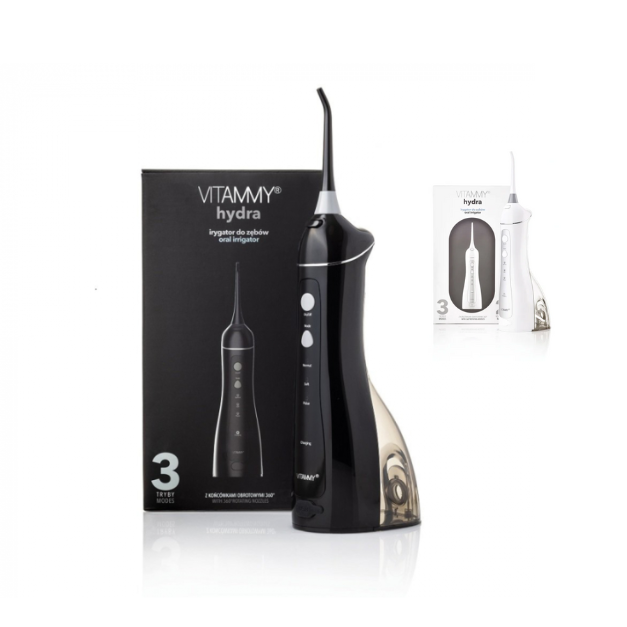 Irigator oral/dus bucal Vitammy Hydra, Alb/Negru