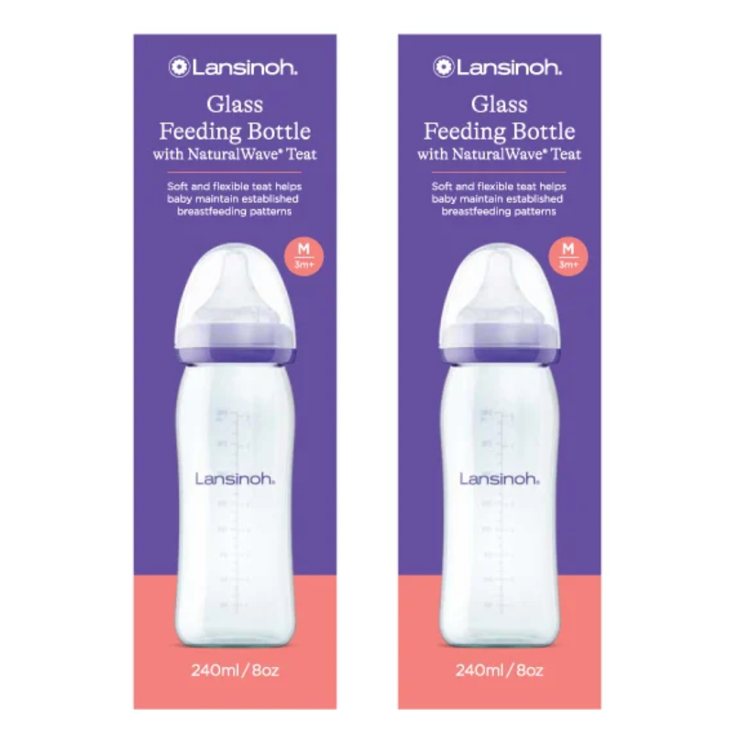 Pachet biberoane din sticla, 2*240 ml, Lansinoh