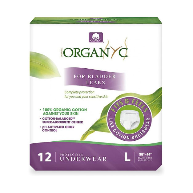 Lenjerie intima de protectie pentru incontinenta urinara, 12 bucati, Organyc