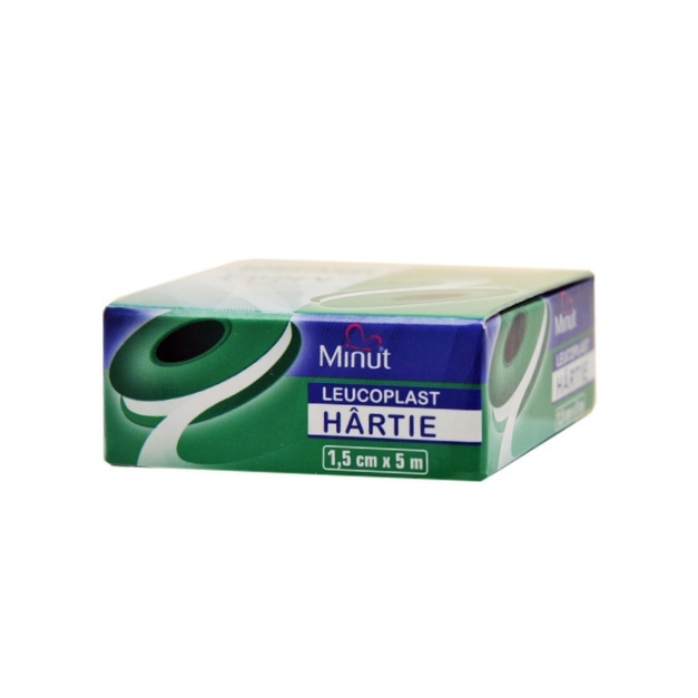 Leucoplast hartie 1.5 cm*5 m, Minut