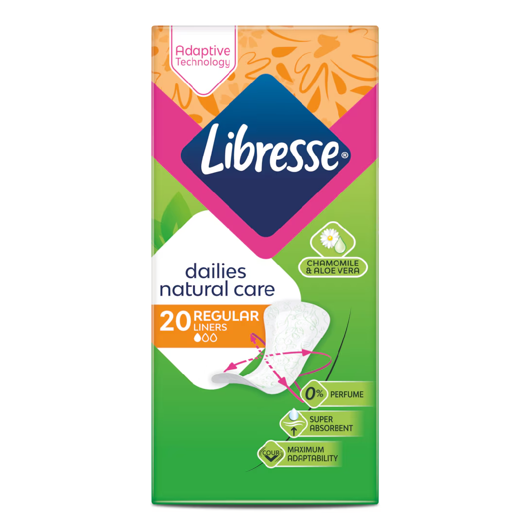 Absorbante zilnice Normal Natural, 20 bucati, Libresse