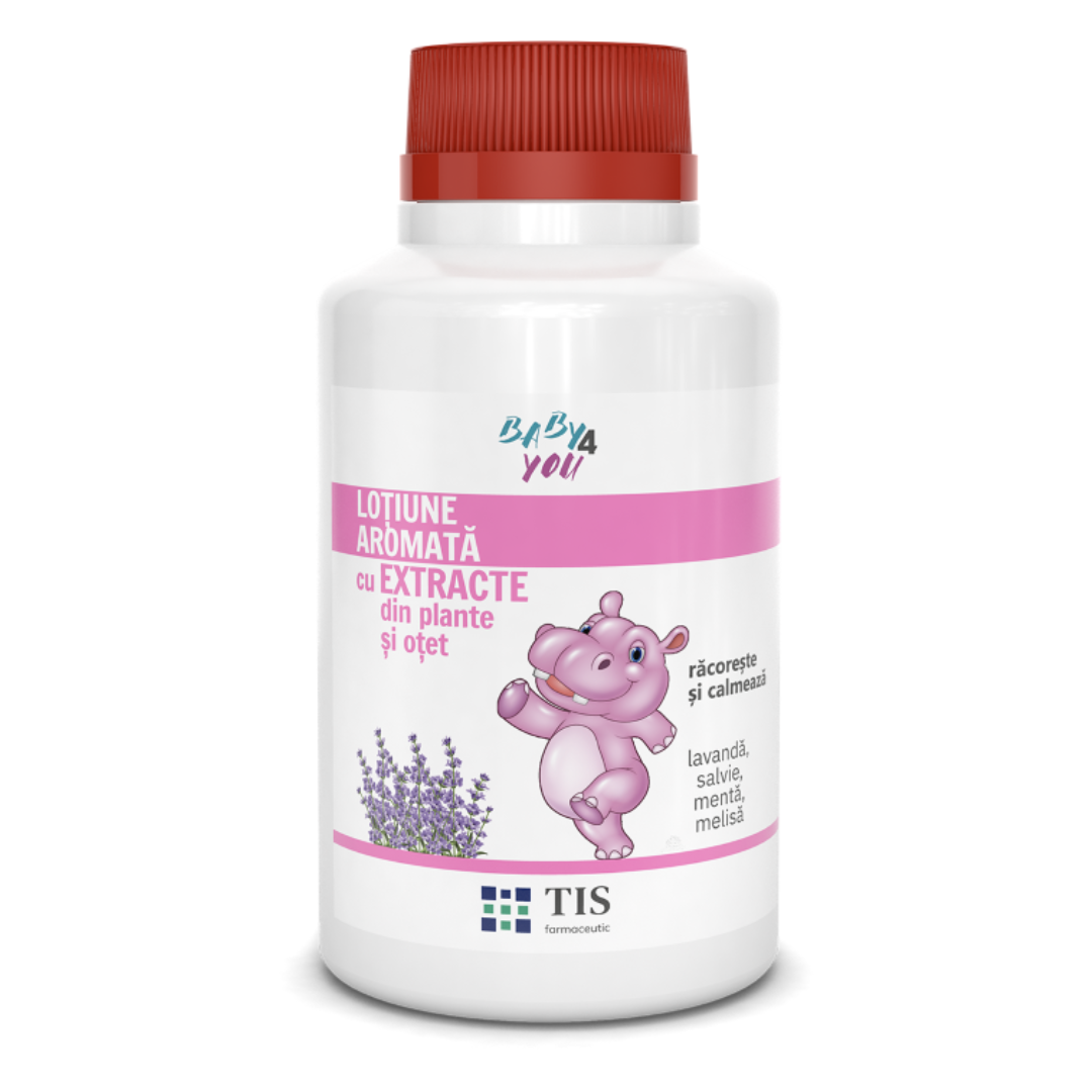 Lotiune aromata cu extracte din plante si otet Baby4You, 100ml, Tis Farmaceutic