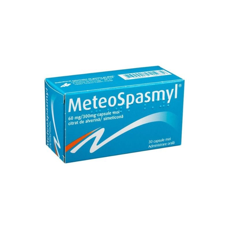 Meteospasmyl 60 mg /300 mg, 30 capsule moi, simptome gastrice