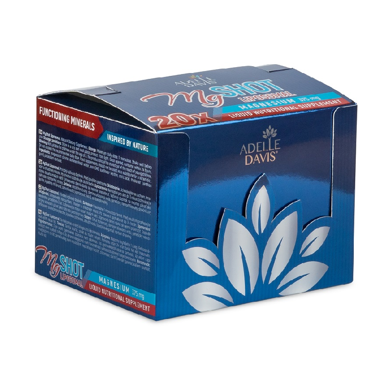 MgSHOT Lipozomal, Magneziu 375 mg, lichid, 20 monodoze x 25 ml, Adelle Davis
