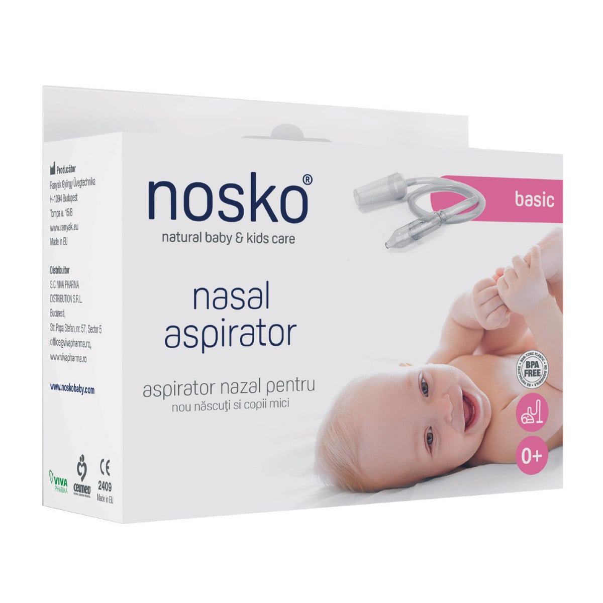 Nasko Baby aspirator nazal pentru nou nascuti si copii, 0+luni