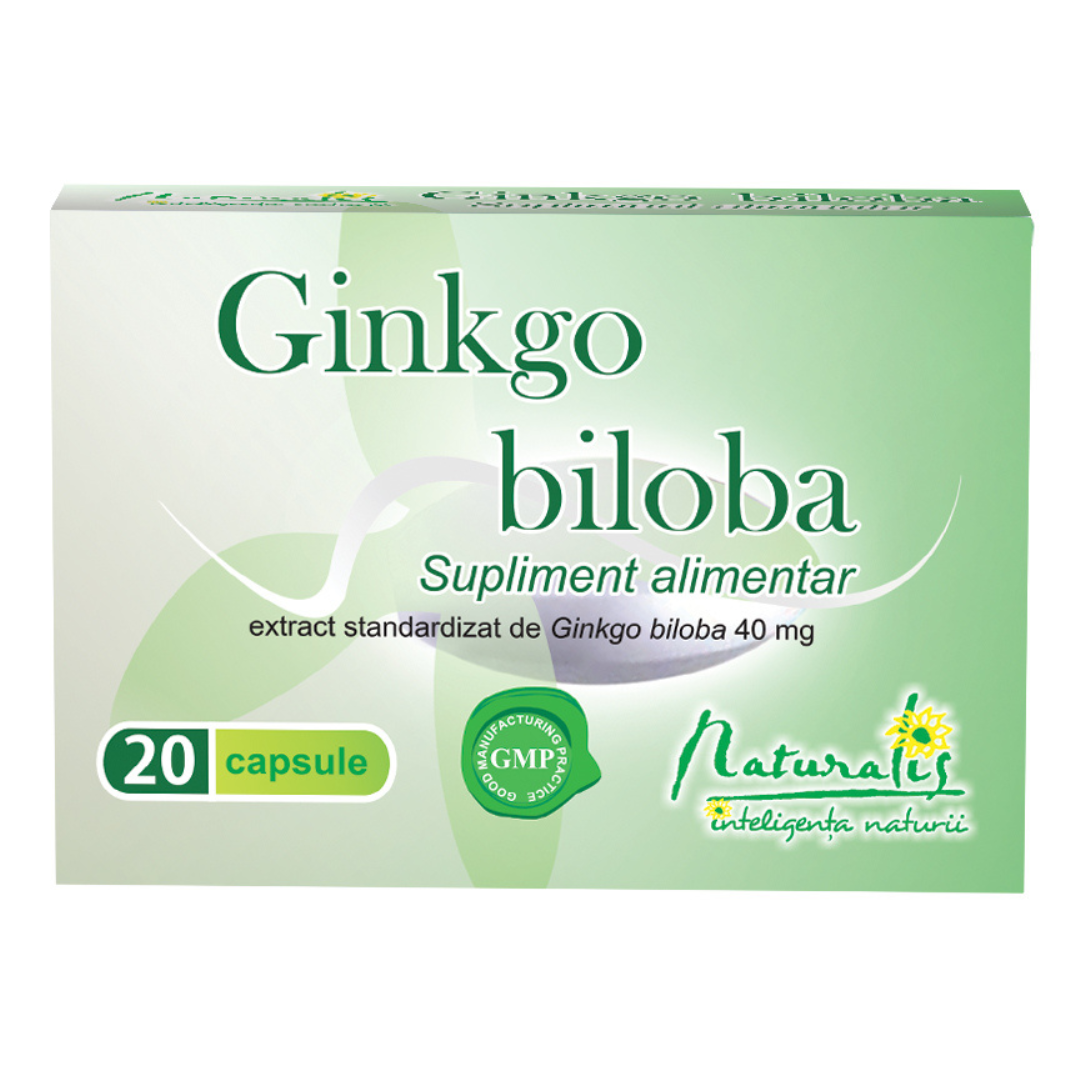 Ginkgo biloba 40mg, 20 capsule, Naturalis