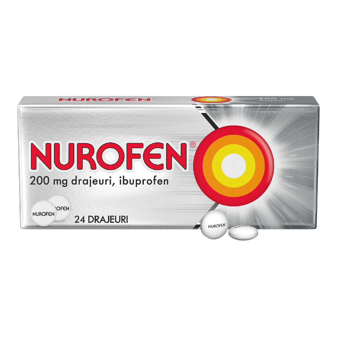 Nurofen 200 mg, 24 drajeuri, Reckitt