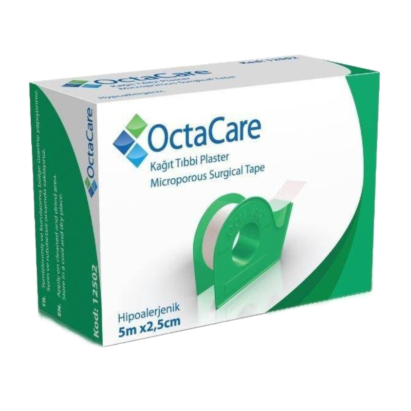 Banda adeziva hartie OctaCare, 5 m*2.5 cm, Octamed