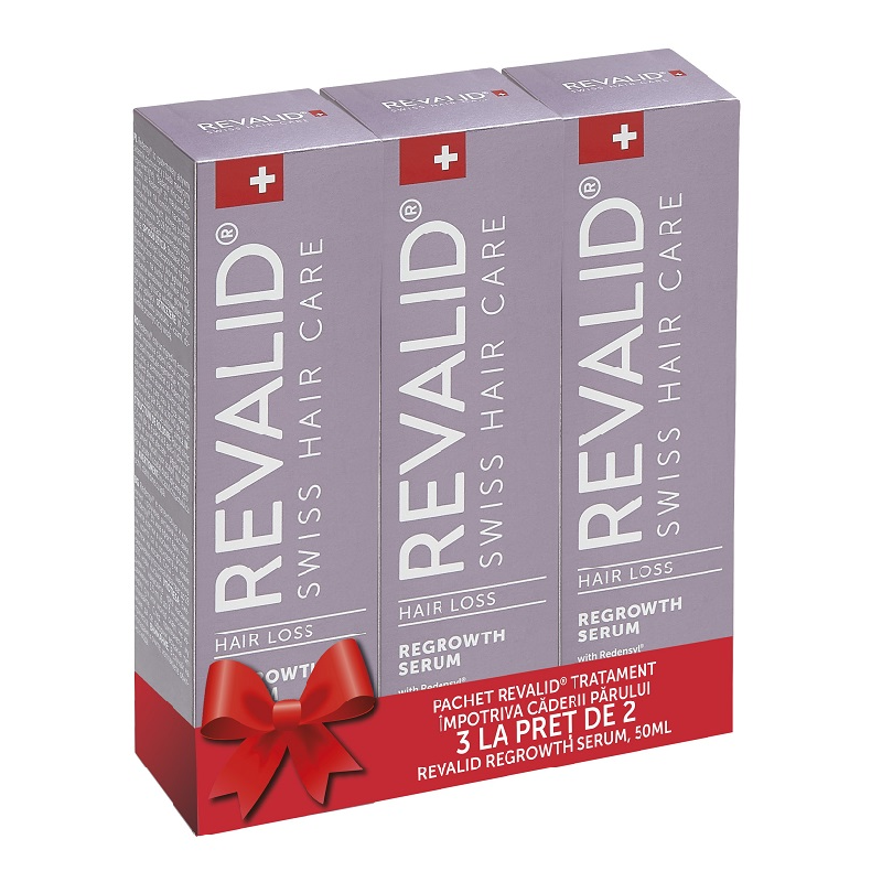 Pachet Ser contra caderii parului, 50 ml, 3 bucati, Revalid