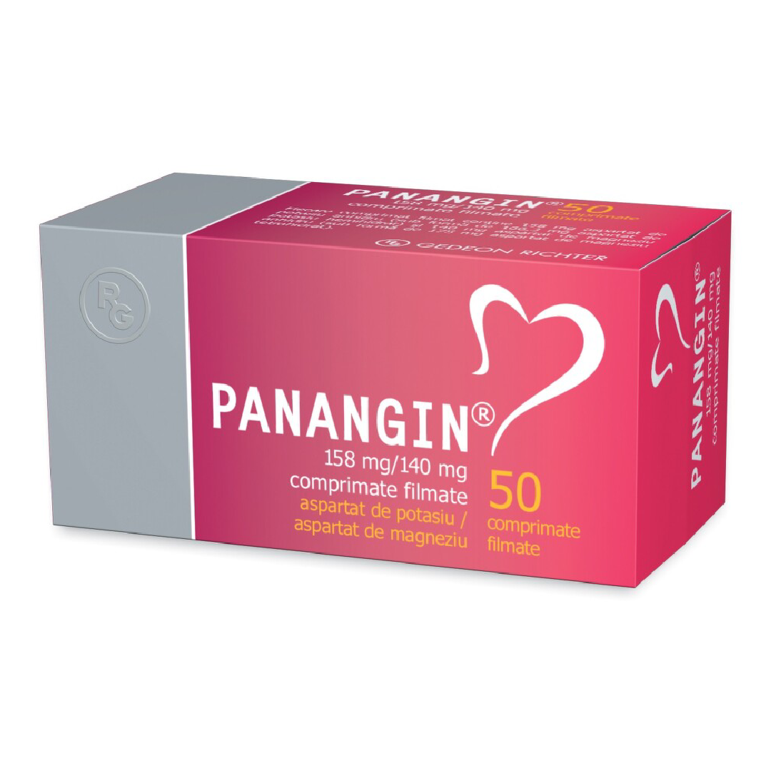 Panangin, 158 mg/140 mg, 50 comprimate filmate, Gedeon Richter