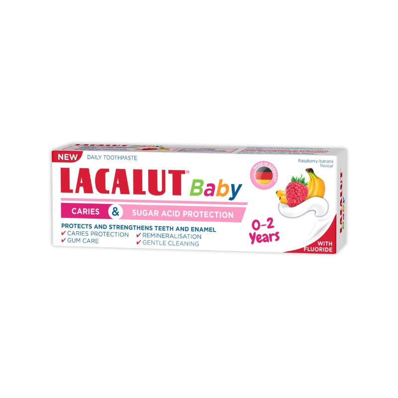 Pasta de dinti Lacalut Baby, 0-2 ani, 55 ml, Zdrovit
