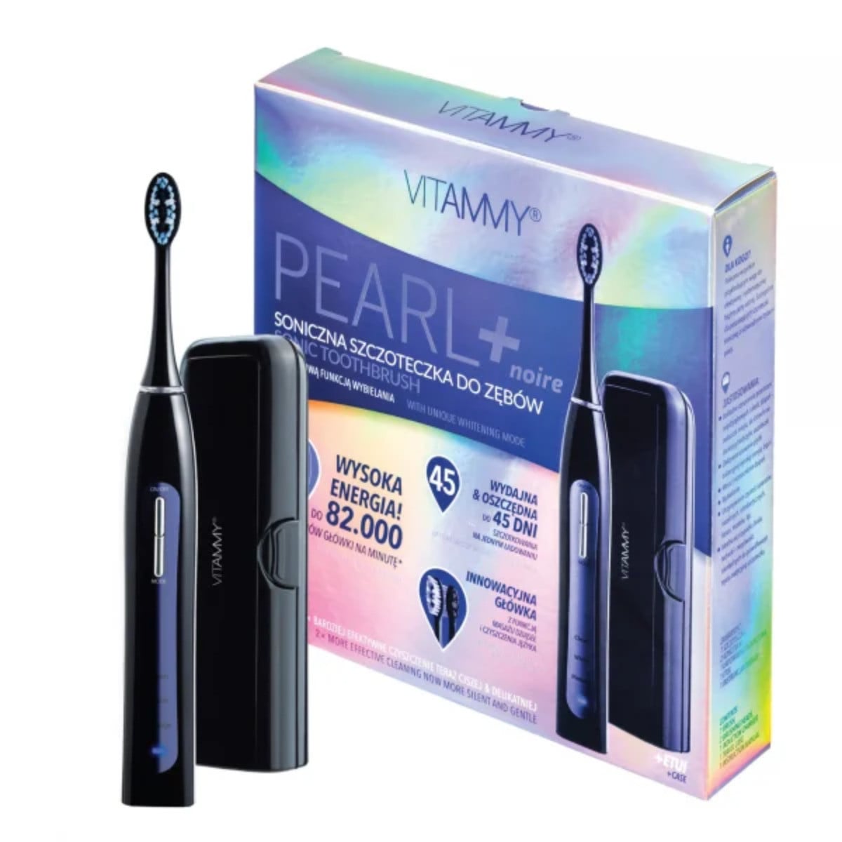 Periuta de dinti electrica VITAMMY Pearl+, Alb/ Negru
