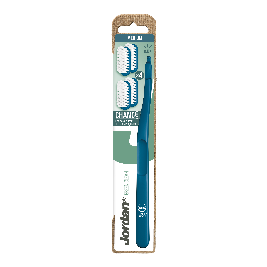 Periuta de dinti pentru adulti Change Green Clean Medium, culori variate, Jordan