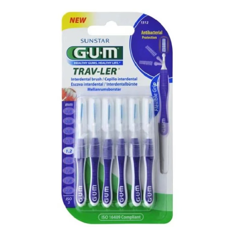 Set interdentare, 1.2 mm, 6 periute, GUM