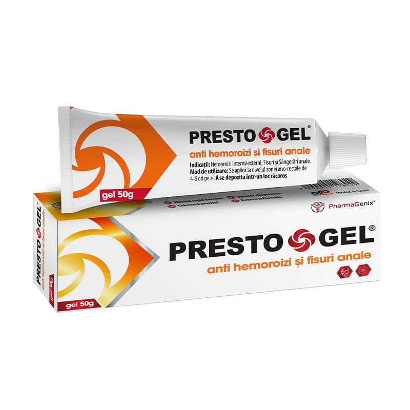 Gel PrestoGel, anti hemoroizi, 50 grame, PharmaGenix