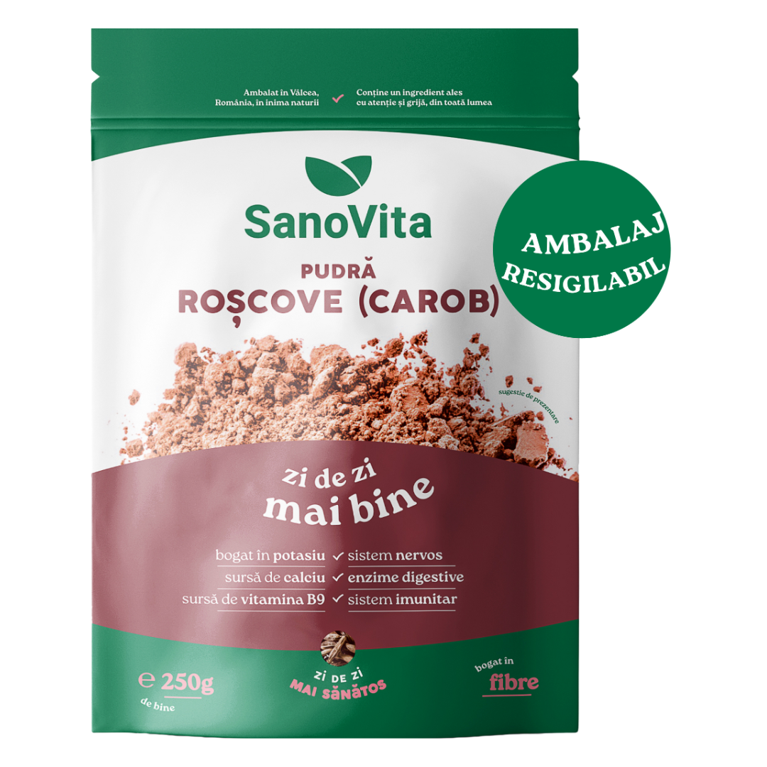 Pudra de roscove, punga cu zipper, 250 g, Sanovita