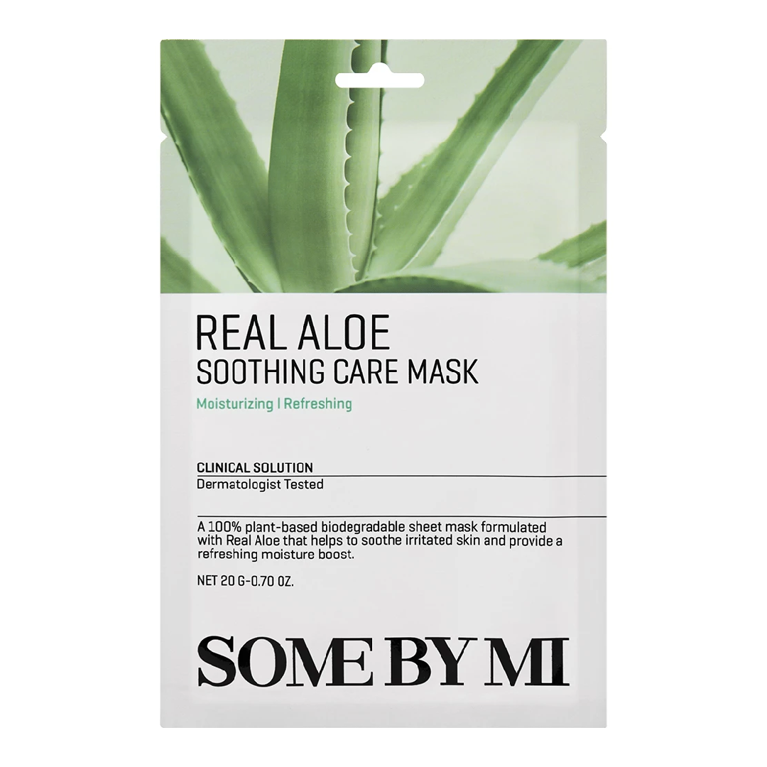 Masca de fata tip servetel Real Aloe Soothing Care Mask, 20g, Some By Mi