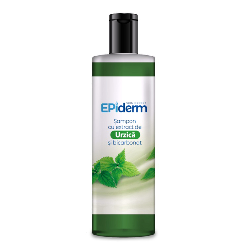 Sampon cu extract de urzica si bicarbonat, 330ml, Epiderm