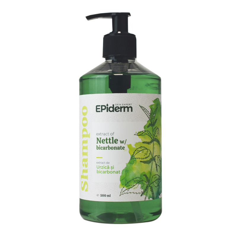 Sampon cu extract de urzica si bicarbonat, 500ml, Epiderm