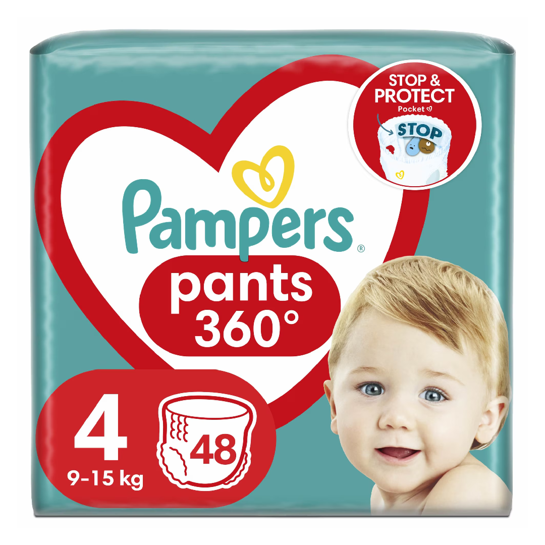 Scutece chilotel Active Baby Pants Nr.4, 9-15 kg, 48 bucati, Pampers