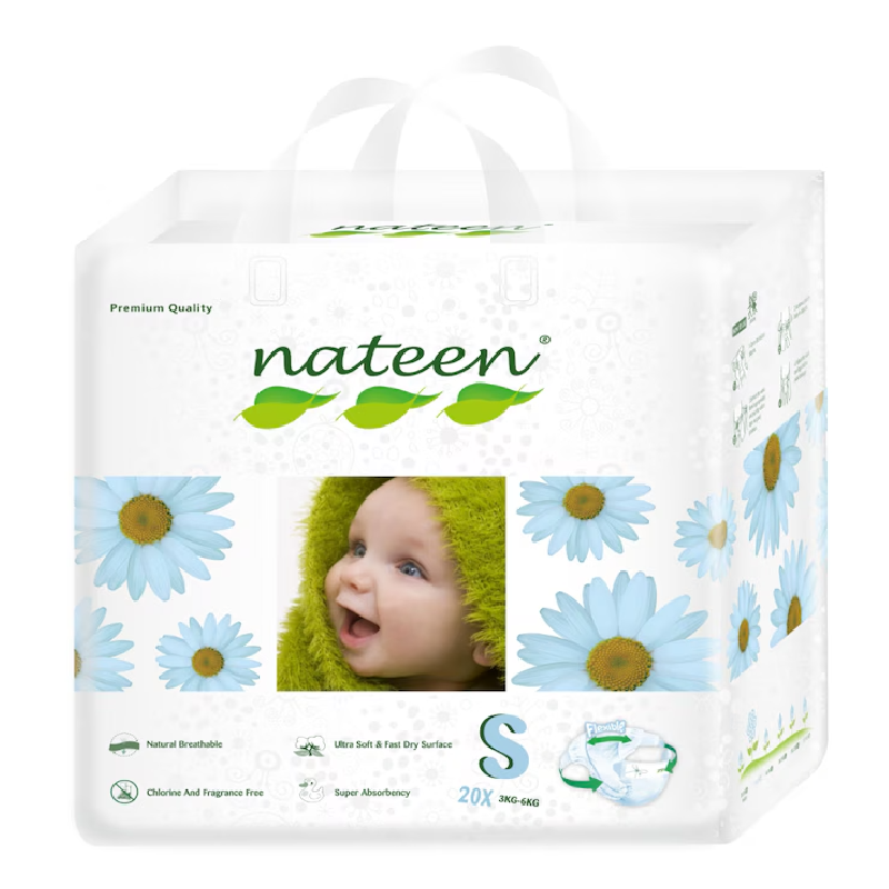 Scutece hipoalergenice Flex&Fit Premium, S, Nr.2, 10-20kg, 20 bucati, Nateen