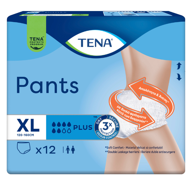 Scutece tip chilot pentru adulti Pants, Plus XL, 12 bucati, Tena