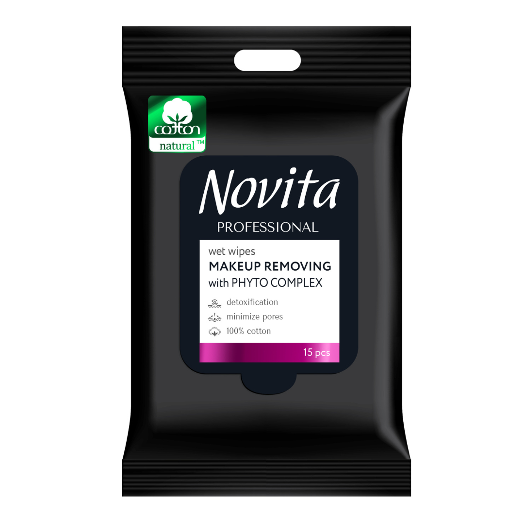 Servetele demachiante cu phytocomplex Professional, 15 bucati, Novita