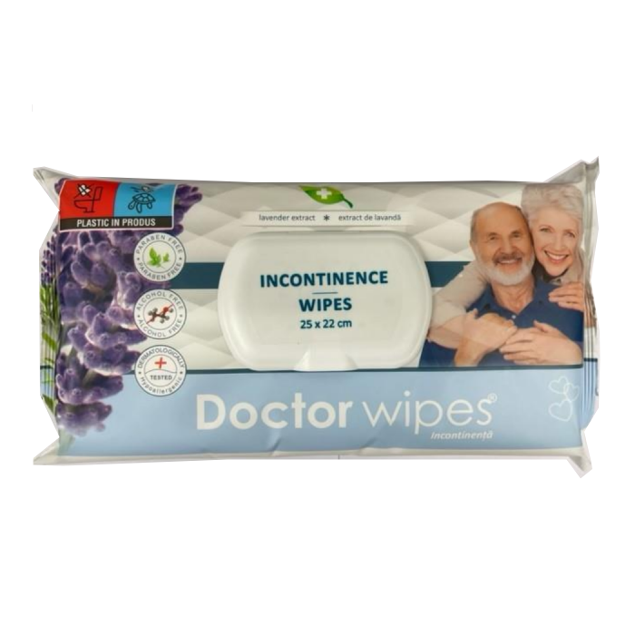 Servetele umede Incontinenta, 50 bucati, Dr. Wipes