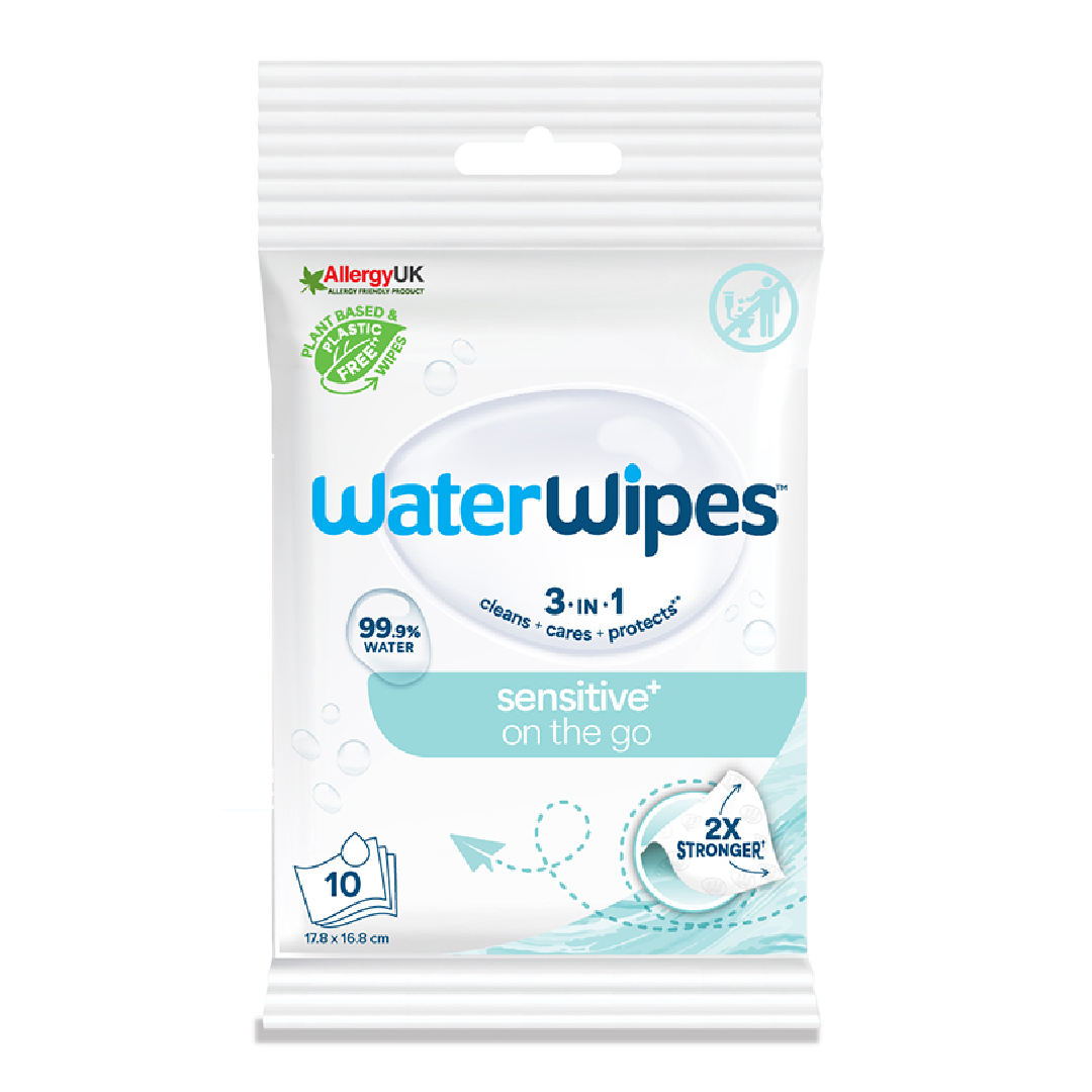 Servetele umede On the Go, 10 bucati, Water Wipes