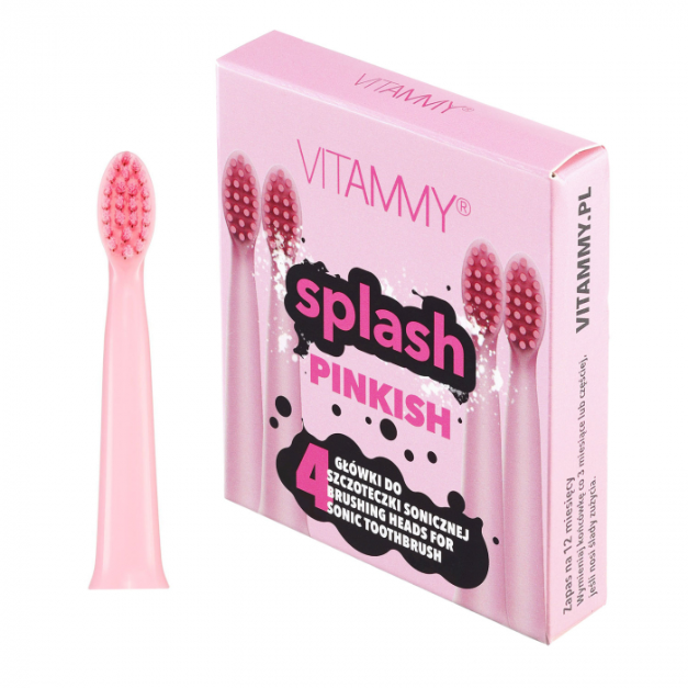 Set 4 rezerve periuta de dinti VITAMMY Splash, Roz
