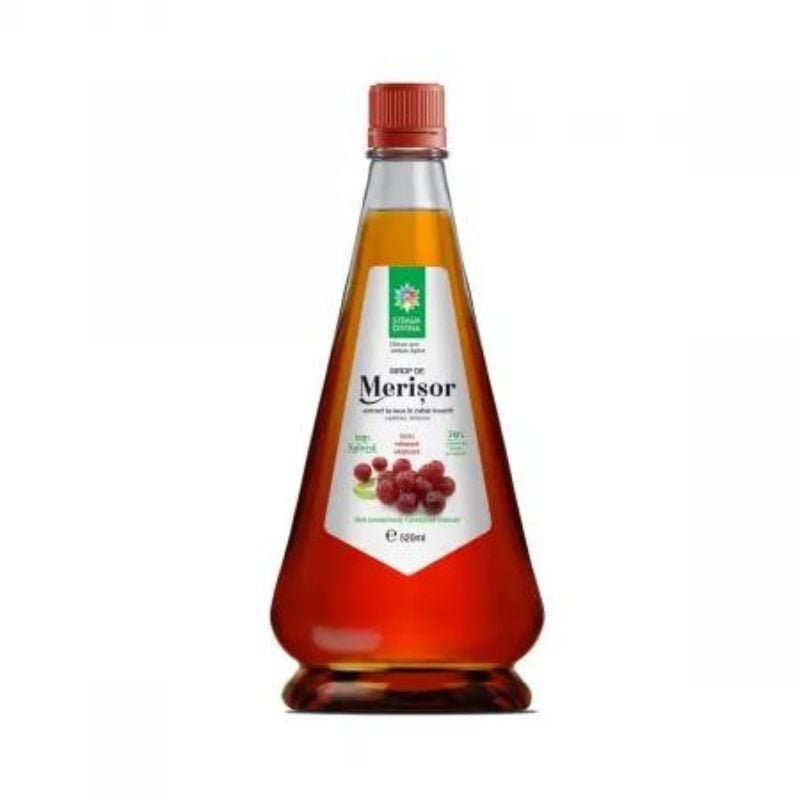 Sirop de merisor presat la rece, 520 ml, Steaua Divina