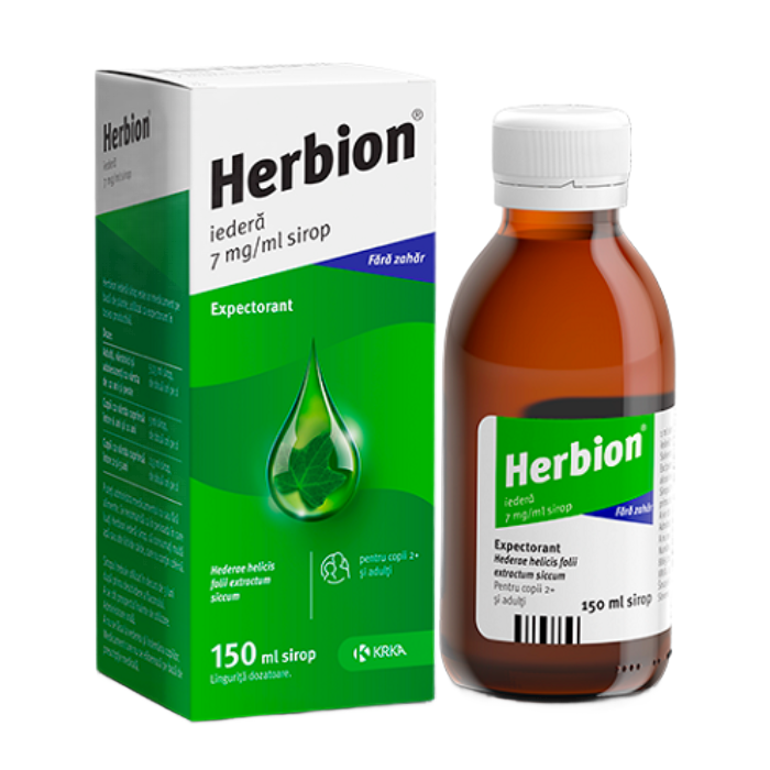 Sirop expectorant Iedera, 7 mg/ml, 150 ml, Herbion
