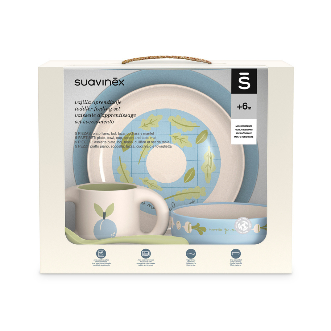 Set pentru diversificare Go Natural, albastru, Suavinex