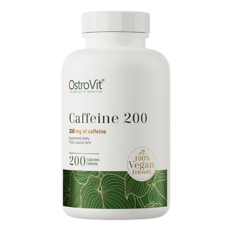 Caffeine, 200 mg, 200 tablete, OstroVit