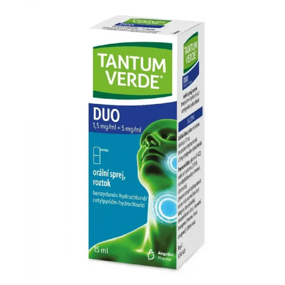 Tantum Verde Duo, spray bucofaringian, solutie, 15 ml, Angelini