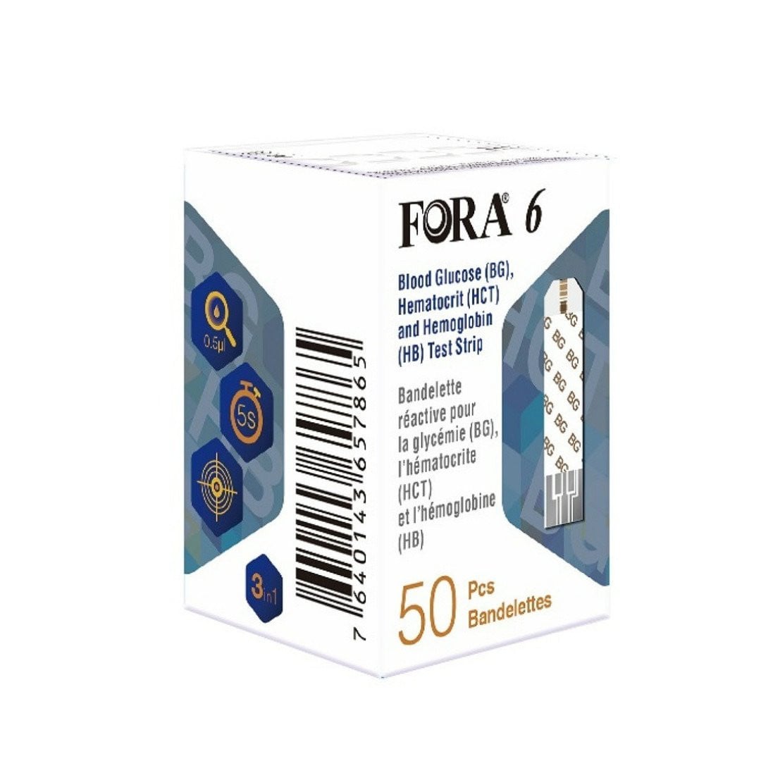 Teste glicemie, hematocrit, hemoglobina 6, cutie, 50 bucati, Fora