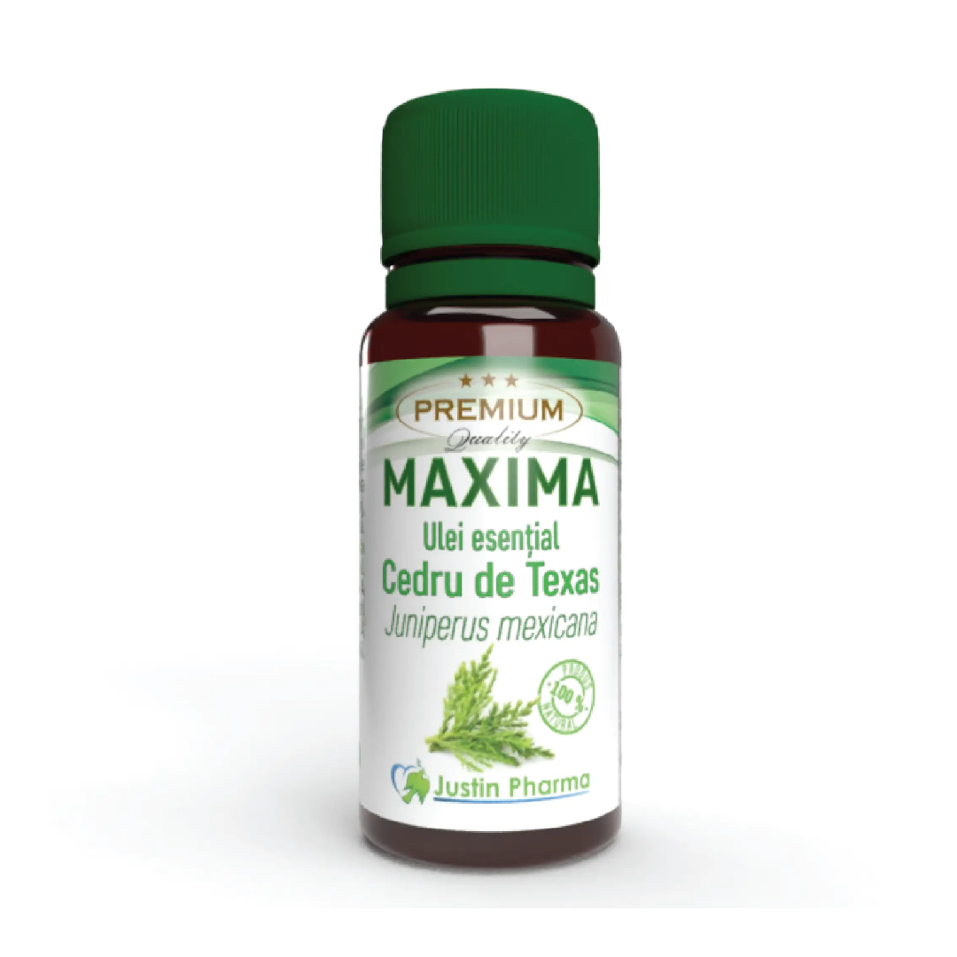 Ulei esential Cedru Texas Maxima, uz extern, 10 ml, Justin Pharma