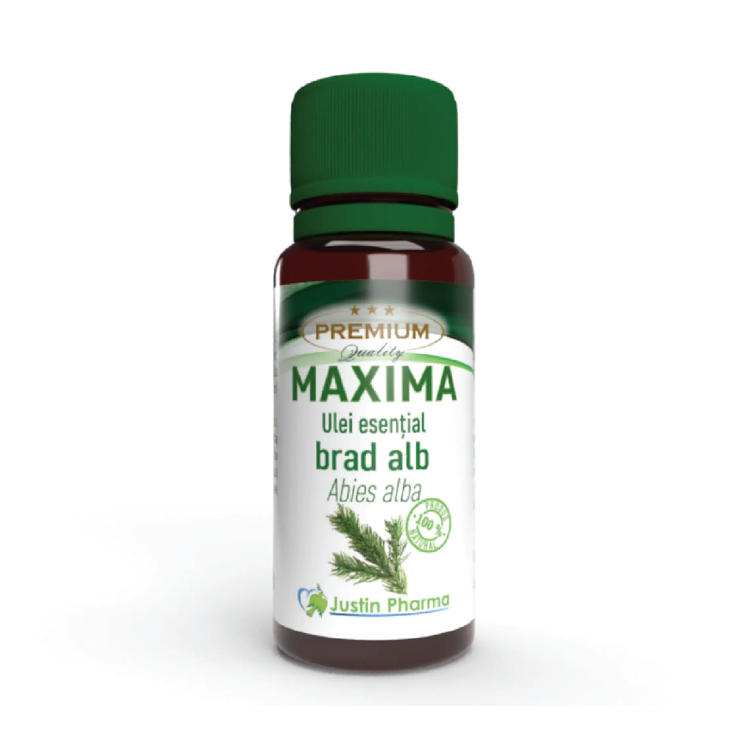 Ulei esential de Brad alb Maxima, uz extern, 10 ml, Justin Pharma