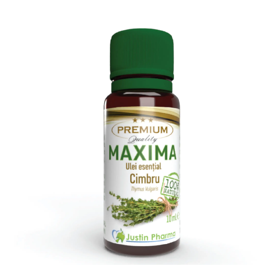 Ulei esential de cimbru Maxima, uz extern, 10 ml, Justin Pharma