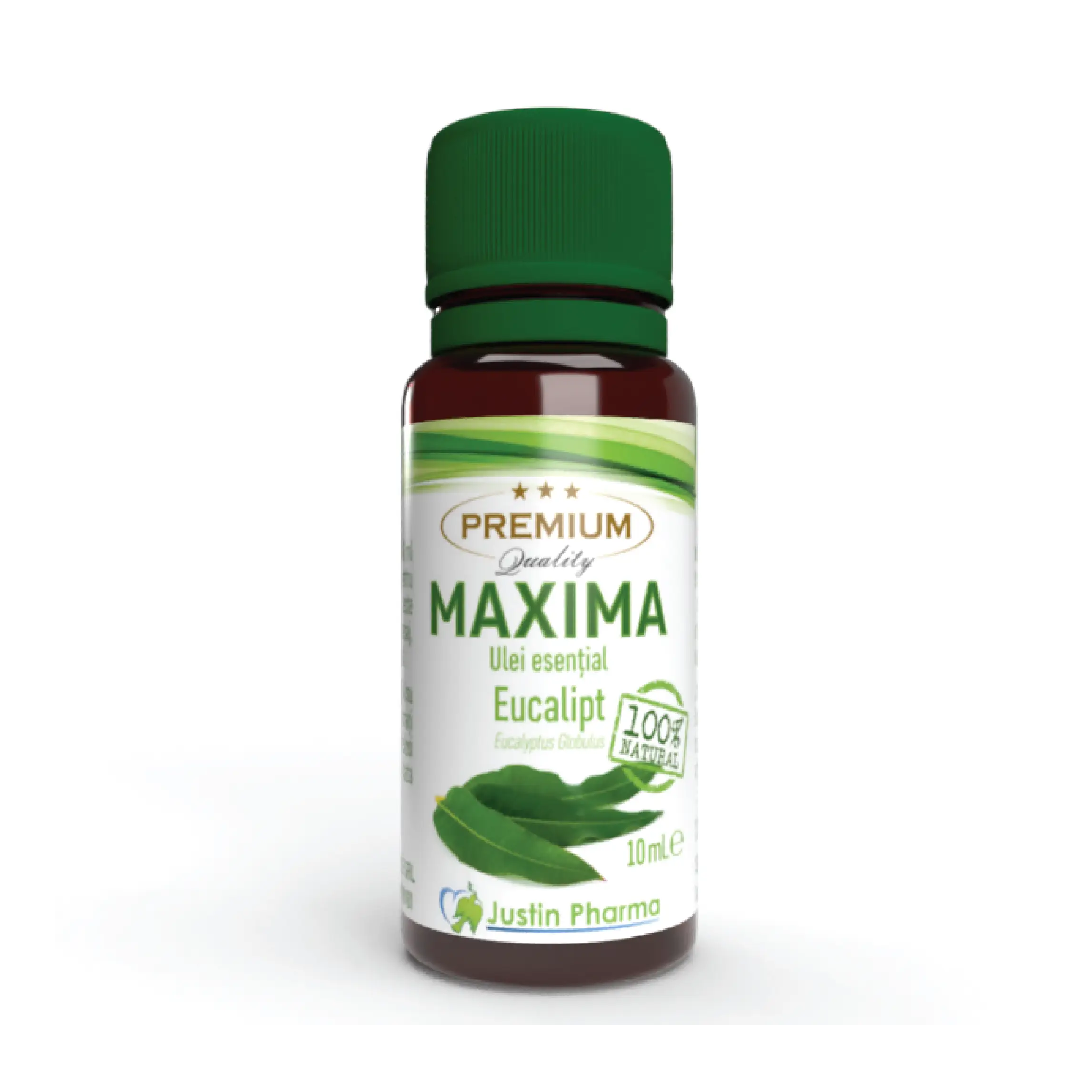 Ulei esential Eucalipt Maxima, uz extern, 10 ml , Justin Pharma