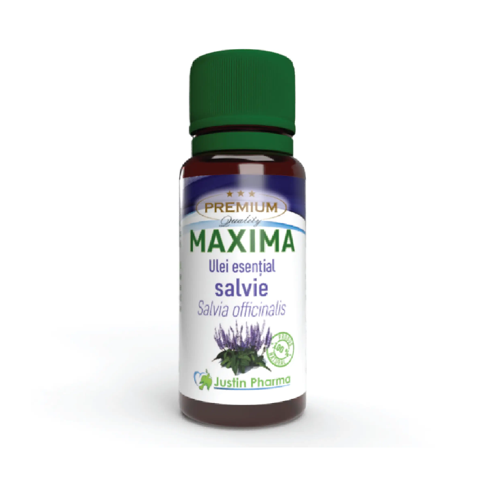 Ulei esential Salvie 10 ml, uz extern, Justin Pharma