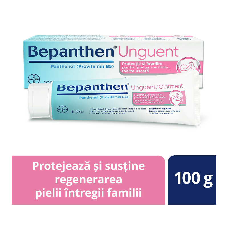 Unguent impotriva iritatiilor de scutec Bepanthen 5%, 100 g, Bayer