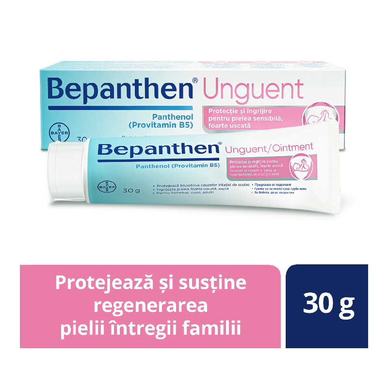 Unguent impotriva iritatiilor de scutec Bepanthen, 5%, 30 g, Bayer