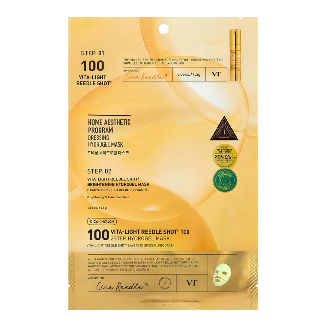 Masca de fata Vita-Light Reedle Shot 100 2 step Hydrogel, 1.5g + 33g, VT Cosmetics