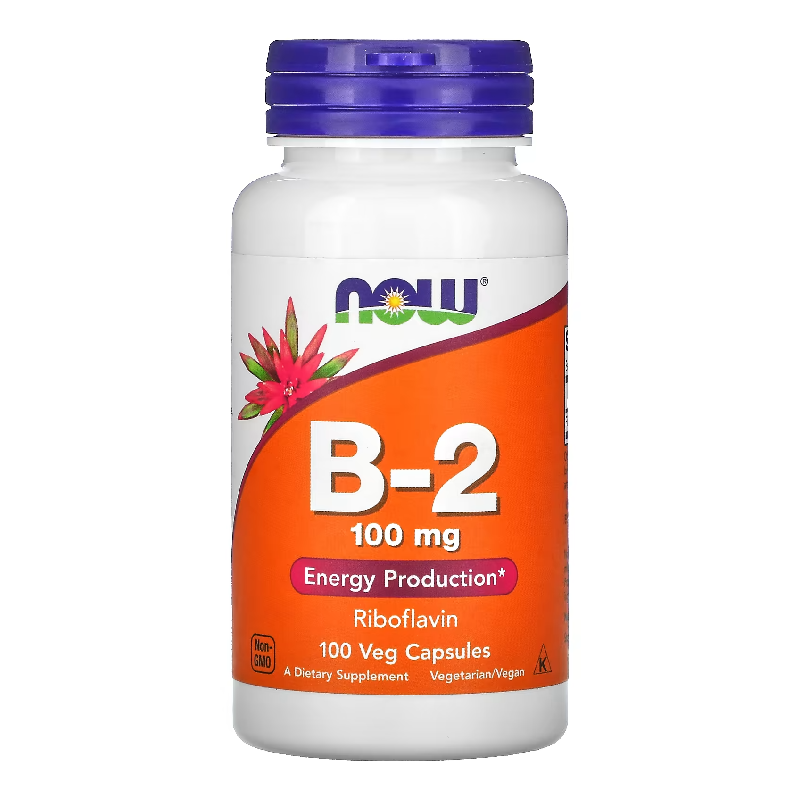 Vitamina B-2, 100 mg, 100 capsule vegetale, Now Foods