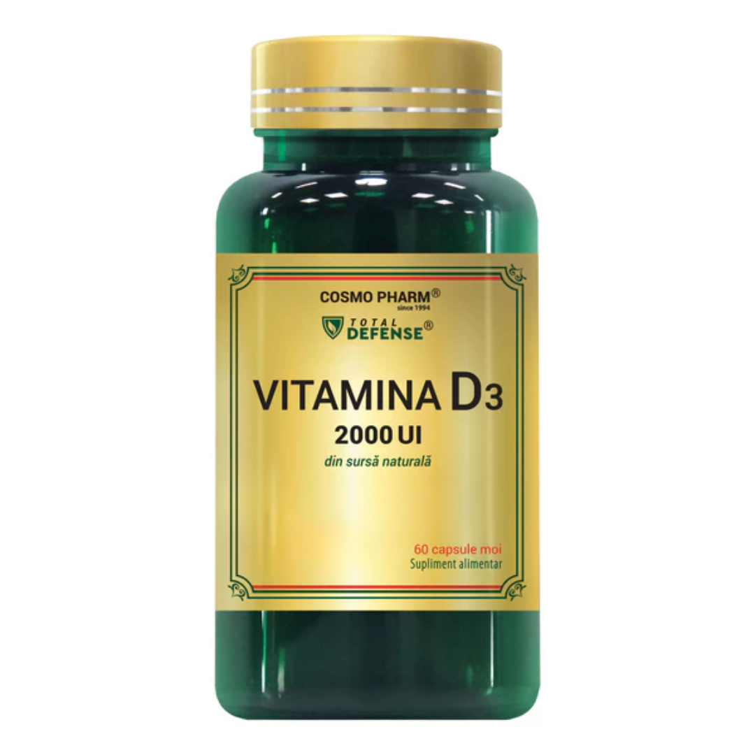 Vitamina D3 2000 UI, 60 capsule, Cosmo Pharm